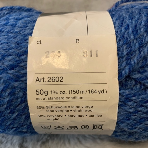 4 Skeins Schaffhauser Wolle Yarn Virgin Wool Acrylic 3 Gray 1 Blue - Picture 8 of 12